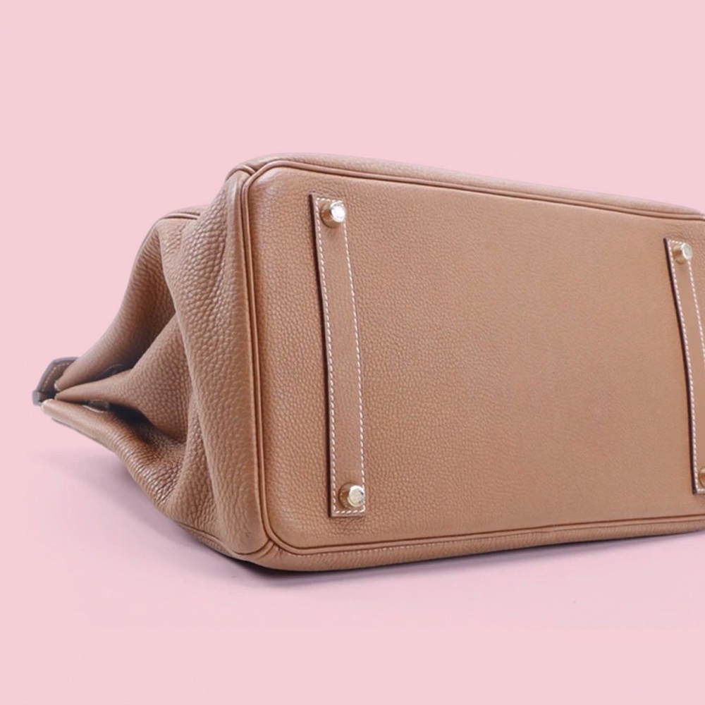 Hermes Birkin 35 Gold Togo Brown Leather Bag - Picture 5 of 11